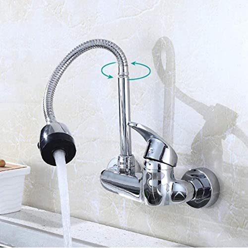 Mitigeur de cuisine mural universel robinet évier chrome multifonction