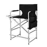 mefeir 26' Tall Folding Directors Chair with Side...