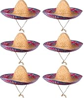 Algopix Similar Product 1 - Funny Party Hats Sombrero Hats  6 Pack