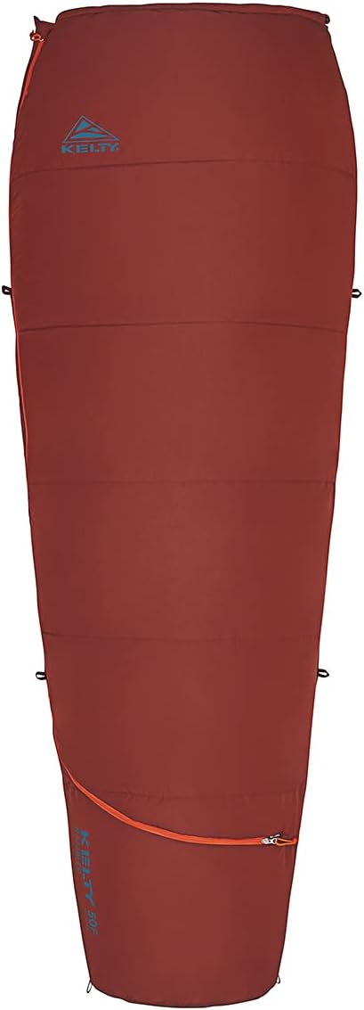 Kelty Rambler 50 Degree Synthetic CloudLoft Insulated Sleeping Bag, Unzips Completely to A Blanket, Anti-Snag Zipper & More