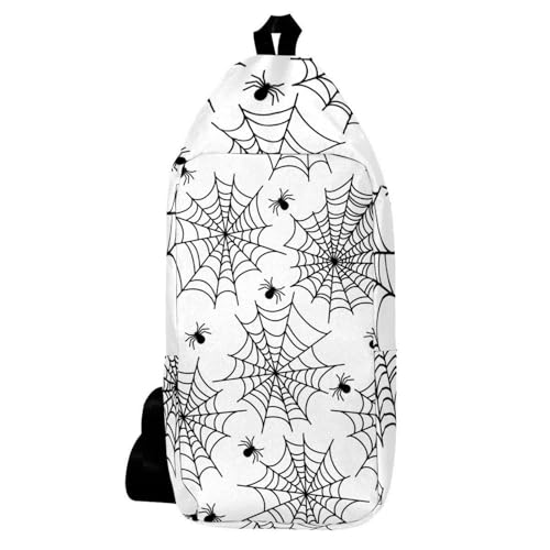Sac à dos bandoulière toile d'araignée Halloween contre l'encombrement