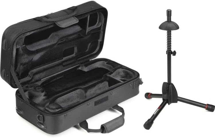 GearNuts Protec MX301 MAX Trumpet Case with Mute Storage and Tripod Stand - Black