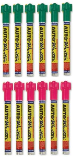 Green And Pink - 12 Pens (6-green/6-pink)