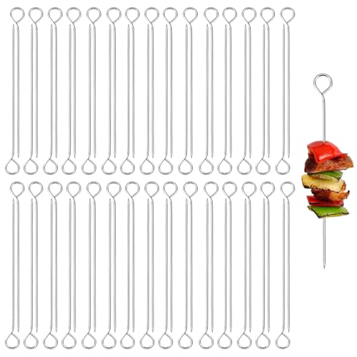 60 Stück Schaschlikspieße Edelstahl 10cm, Rouladennadeln, Metallspieße, Grillspieße, Kleine Spieße für Rouladen, Fleischspieße Wiederverwendbar für Grillen 60 Stück Schaschlikspieße Edelstahl 10cm, Rouladennadeln, Metallspieße, Grillspieße, Kleine Spieße für Rouladen, Fleischspieße Wiederverwendbar für Grillen