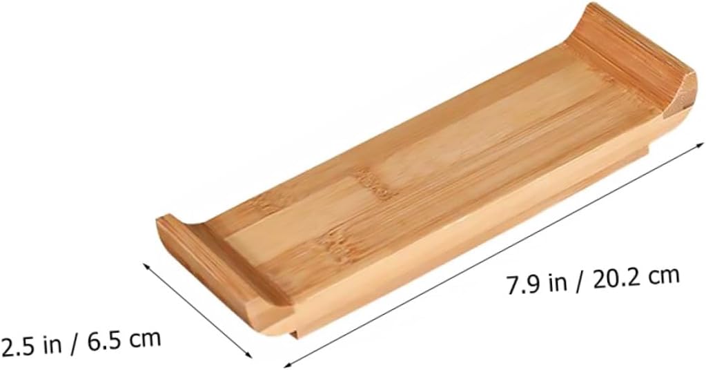 UPKOCH Restaurant Sushi Plate Xmas Bamboo Sushi Serving Tray for Hotel
