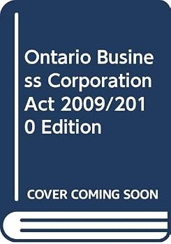 Unknown Binding Ontario Business Corporation Act 2009/2010 Edition Book