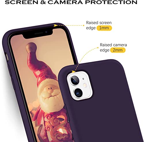 Image of VONZEE Liquid Silicone Case Compatible with iPhone 11 6.1 inch(2019), Gel Rubber Full Body Protection Cover Case Drop Protection Case (Deep Purple)