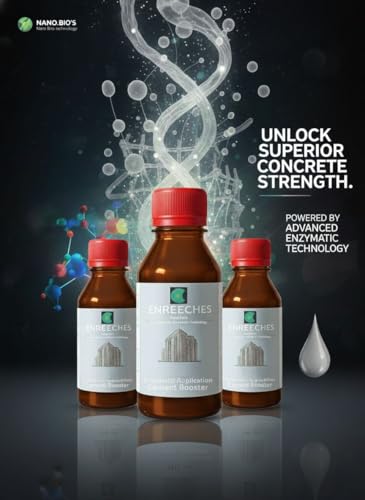 Image of Nano.Bio's Enzymatic Concrete Booster| self-healing,self-Curing & Water proofing Additive for cement, Increase strength & Durability | Technology for Eco-Smart Construction| NBA01CCB01 Pack of 1