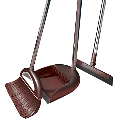 Generic Brooms and Dustpans Set - 3 Pieces Magic Broom Set, Sweeping Magic Broom, Dust Pan and Broom with Long Handle,Home Kitchen Room Lobby Indoor Floor Cleaning Broom and Dustpan Set for Home
