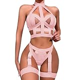 WILLBEST Dessous Damen sexy reizwäsche Set offener Schritt v Ausschnitt Trunks unterwäsche unterwäschegeschäft ouvert BH Set Babydoll Weihnachten stillbustiers Sexy Dessous Damen für Sex Lingerie Sex