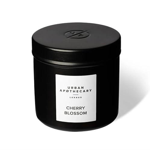 Urban Apothecary London Travel Candle - 35 Hour Burn Time, Perfect for Holidays, Artisan, Soy & Vegan Wax (Cherry Blossom)