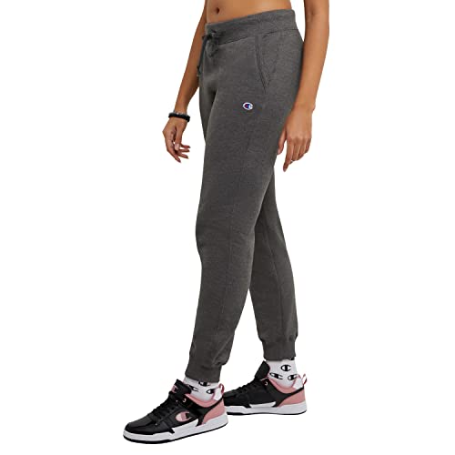 Champion, Powerblend, Fleece Joggers, Comfortable Sweatpants For Women, 29", Granite Heather, Medium #TOP2