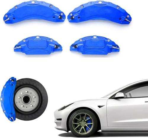 PANGUYN 4 Pièces Couvre-étriers de Frein Alliage D'aluminium pour BMW E46 E90 E87 E60 E39 F30 E92 F10, Système de Freinage Décoration Étrier Protecteur,D