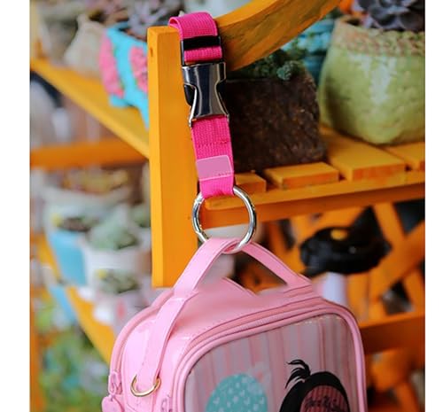 Image of Luggage Backpack Hanging Buckle, 4 Pcs 4 Color 6.88 Inch x 1.18 Inch Adjustable Luggage Backpack Buckle for Attachment Travel Accessories (4)