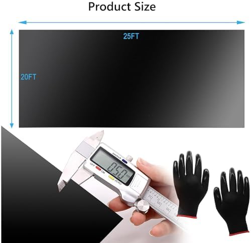 14X14m Pond Liner Durable LLDEP Material UV Resistant Easy Cutting Ideal for Fish or Koi Ponds Waterfall Base Fountains and Water Gardens Black Size: 14X14m