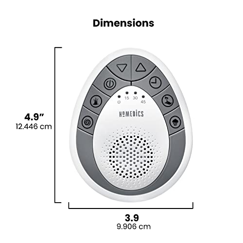 Homedics Rejuvenate Traveler White Noise Sound Machine, Portable Sound Machine With 4 Relaxing Sounds For Travel, Home, Nursery And Office, Auto Off Timer #TOP5