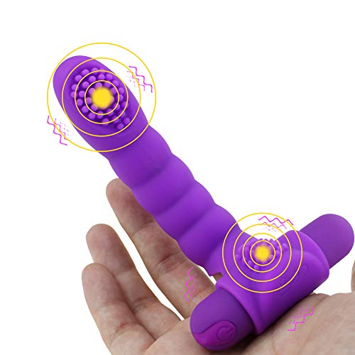 YACAC Dito Mini Vībràtôre Clidôrīdè Donna e Púňtô Ġ Silenzioso Stímólazionê, Vībràtôri Sèssúàli per Donna Wireless, Potente Impermeabile Silicone, USB Ricaricabile, 7 velocità, Rosa