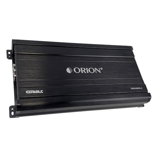Orion Cobalt Series CBA3500.4 High Efficiency 4-Channel Class A/B Amplifier for Car Audio Stereo - 3500W Max, 500W RMS, 2/4 Ohm Stable, Adjustable Low/High Pass, Bass Boost, MOSFET Power Supply by ORION - Used condition - US$80.06