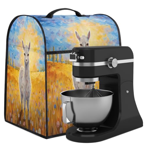 Coffee Maker Cover Alpaca Oil Painting Kitchen Appliance Covers Small Appliance Covers Blender Cover Juicer Cover Dust Covers for Kitchen Appliances with Top Handle and Pockets,Washable,C722