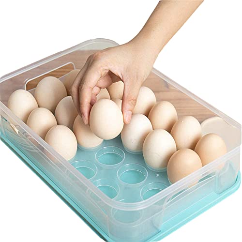 Envase para Huevos, Cartón de Huevos Plástico, Huevera Plástico, Hueveras para Frigorifico, Soporte de Plástico para Huevos, Plástico Huevera De Huevos, Caja De Almacenamiento De Huevos, para Cocina