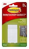 Command Easel-Back Frame Picture Hanging Strips, 5 lb. Capacity, White, 2-Sets (2-Pairs and...