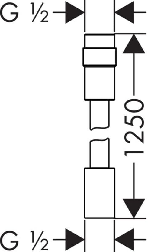 Hansgrohe 28127000 1.25m Chrome Shower Hose