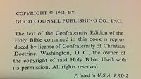 The Holy Bible. Catholic Action Edition with the Confraternity Text B003XW38K6 Book Cover