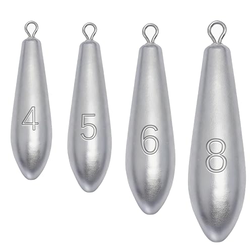 TKHDBF Fishing Weights Sinkers, Teardrop Drop Shot Weights for Bass Fishing