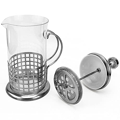 Cafeteira Francesa Pressão French Press Inox E Vidro 600 Ml