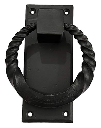 Adonai Hardware"Baalath" Antique Heavy Duty Forged Front Entry Sturdy Ring Door Knockers (1 Pack, Matte Black) for Vintage Wooden Barn Shed Doors, Gates, Fences, Furniture, Castle and Farmhouse Adonai Hardware"Baalath" Antique Heavy Duty Forged Front Entry Sturdy Ring Door Knockers (1 Pack, Matte Black) for Vintage Wooden Barn Shed Doors, Gates, Fences, Furniture, Castle and Farmhouse