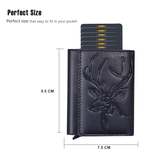 Image of Men Casual, Formal Blue, Gold Genuine Leather Wallet (8 Card Slots)