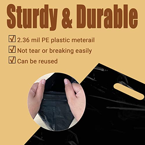 Belinlen Small Merchandise Bags 200Pcs 9x12 Inch Glossy Plastic Retail Merchandise Bags for Small Business Retail Shopping Bags for Stores, Boutique, Party, Gift, and More Reusable Plastic Thank You