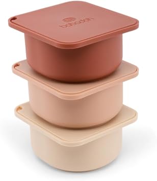Babadoh Pizza Dough Proofing Silicone Containers with Lids | Pizza Making Accessories | Set of 3 | Multi Spice 1 Sesame, 1 Scallop, 1 Nduja | Original Size make 12" Pizzas