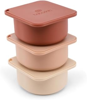 Babadoh Pizza Dough Proofing Silicone Containers with Lids | Pizza Making Accessories | Set of 3 | Multi Spice (1 Sesame, 1 Scallop, 1 Nduja) | Original Size (make 12" Pizzas)