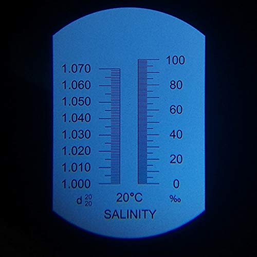 AMTAST Salinity Refractometer Automatic Temperature Compensation Handheld Salt Water Tester ATC Hydrometer 0-100ppt & 1.000-1.070 Specific Gravity for Aquarium Fish, Made of Copper Not Cheap Aluminum - Image 5