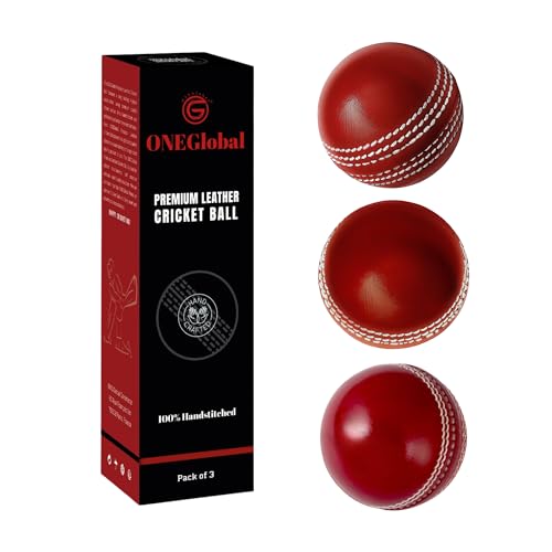 ONEGlobal Premium Leather Cricket Match Ball