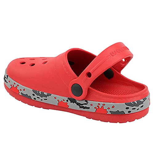 Image of URJO Splash Kid's Clogs /Sandals with Adjustable Back Strap Ultra Soft & Flexibility Anti Skid Comfortable Waterproof Daily Mules Clogs /Sandals Boy's & Girl's