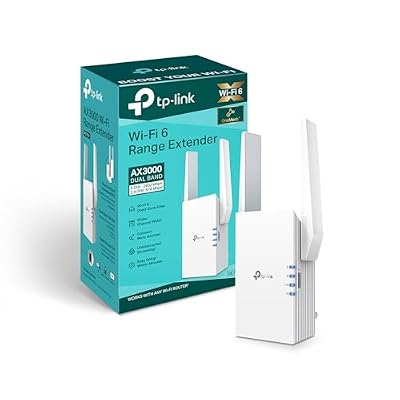 TP-Link - AX3000 Dual-Band Wi-Fi 6 Range Extender-RE705X