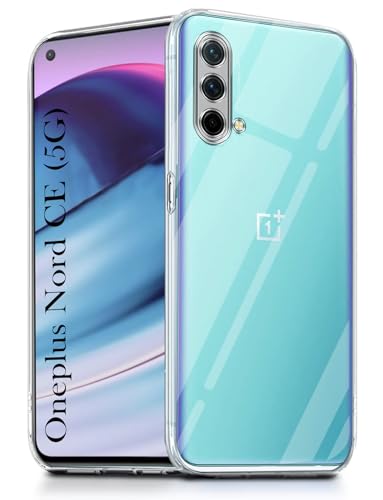 Image of Jkobi Back Cover for OnePlus Nord CE 5G (Silicone Clear Shockproof Case with Camera Protection | Soft and Flexible | Transparent)
