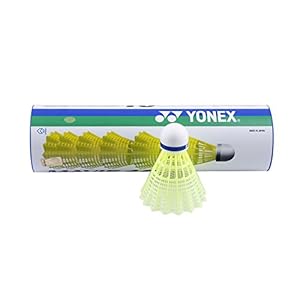 YONEX Mavis 10 Badminton Shuttlecocks – Tube of 6, Colour- Yellow, one size, K-REY-YX10Y