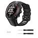 Produktbild MoKo Armband Kompatibel mit Suunto Ambit 1/2/2S/2R/3/3 Sport/3 Run/3 Peak, Silikon Sportarmband atmungsaktiv Ersatz Uhrenarmband Wechselarmband, Schwarz