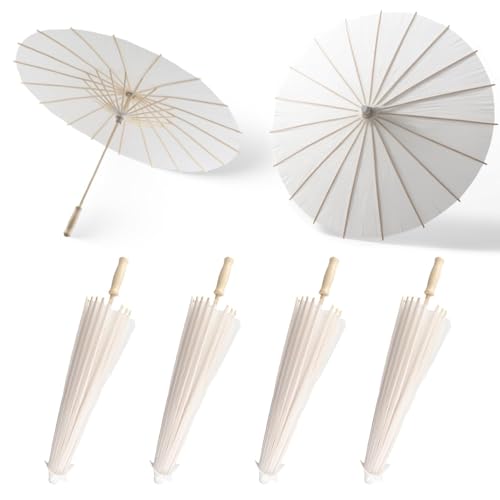 Parapluie en papier blanc pour décoration chinoise et parasol de mariage DIY
