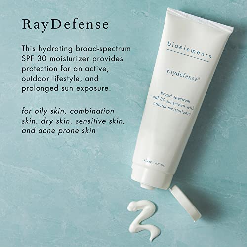 Bioelements Raydefense - 4 Fl Oz - Hydrating Broad-Spectrum Spf 30 Sunscreen & Moisturizer For All Skin Types - Vegan, Gluten Free - Never Tested On Animals #TOP1