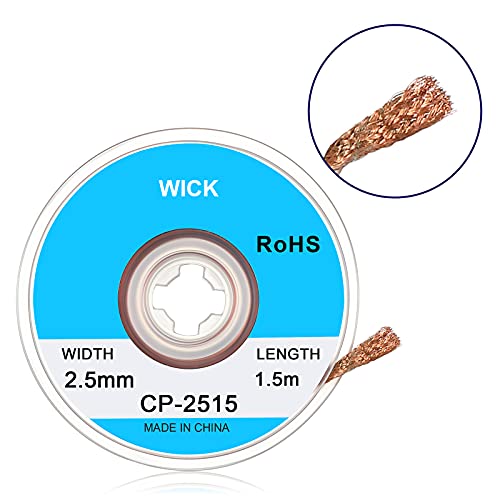 No Clean Soldering Pen And Solder Remover Wick, 0.1 Inch Wide And 59 Inch Long, Solder Braid Wick Liquid Solder Flux For Electronics Welding Repair Tabbing Wire Maintenance (6 Pieces) #TOP2