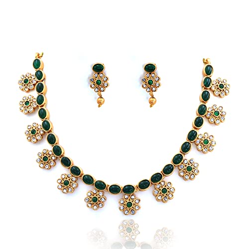 DC Gold Plated Fashion stone Jewellery Necklace Set with Earring for Women