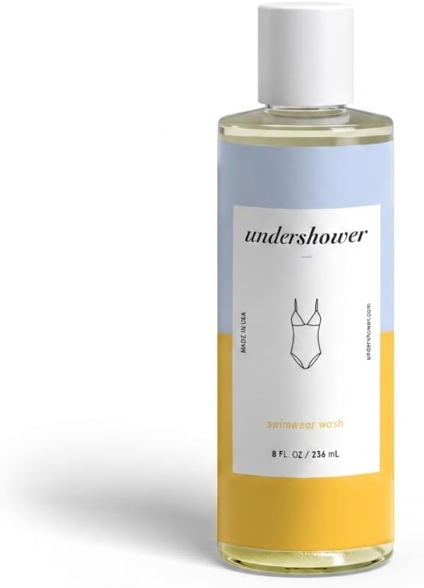 Undershower Swimwear Detergent, 75 to 100 Washes, Delicate Hand Wash Detergent for Shower, Laundry Sink Soap for Strong Odors and Blood Stain Removal, Non-Toxic and pH Neutral Enzyme Formula, 8 Fl Oz