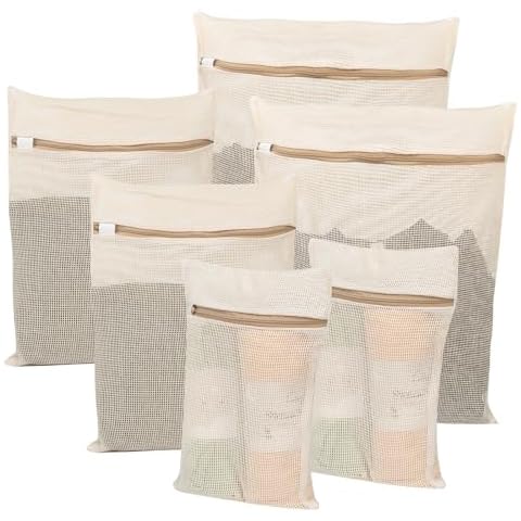 NAHADS 6-Piece Organic Cotton Laundry Bag Set Cover