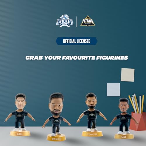 Image of Action Figure, IPL Edition 360 Rotatable Head, Cricket Player for Fans & Collectors (Gujarat Titans Pack of 4)
