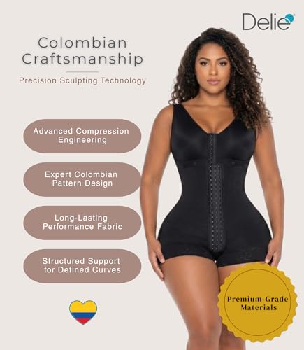 Image of DELIE High Compression 086 Shapewear Tummy Control Fajas Colombianas Moldeadoras Extra Firm Shaper for Women