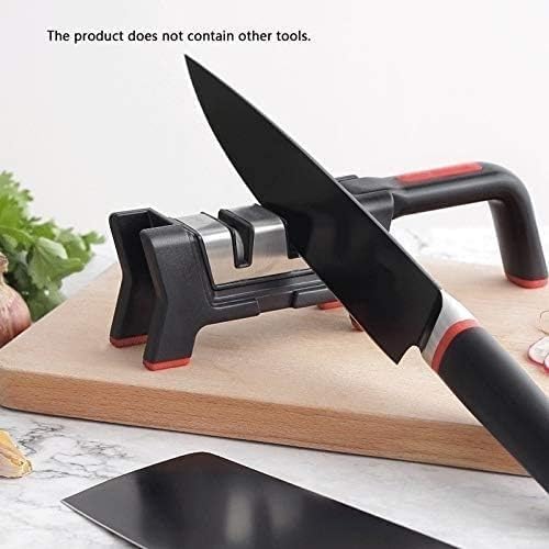 Knife Sharpener, 2-Stage Diamond Works for Ceramic and Steel Knives, Scissors. Easily Restores Dull to Sharp, Manual Knife Sharpener Knife sharpeners